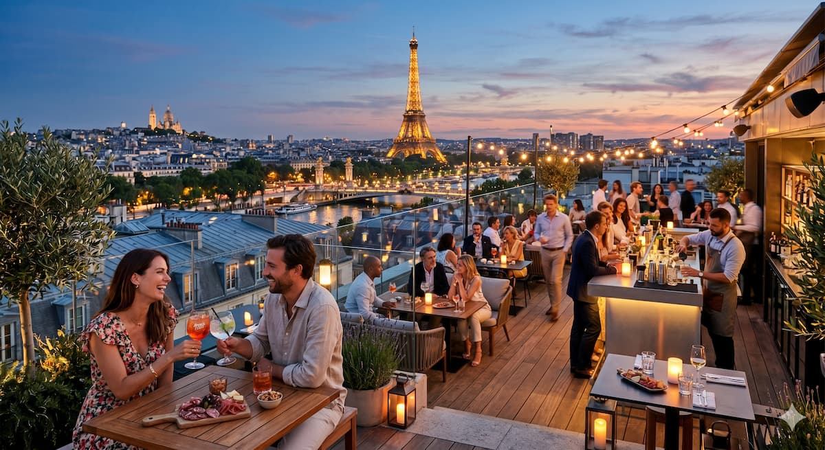 Bars sur les toits avec vue panoramique